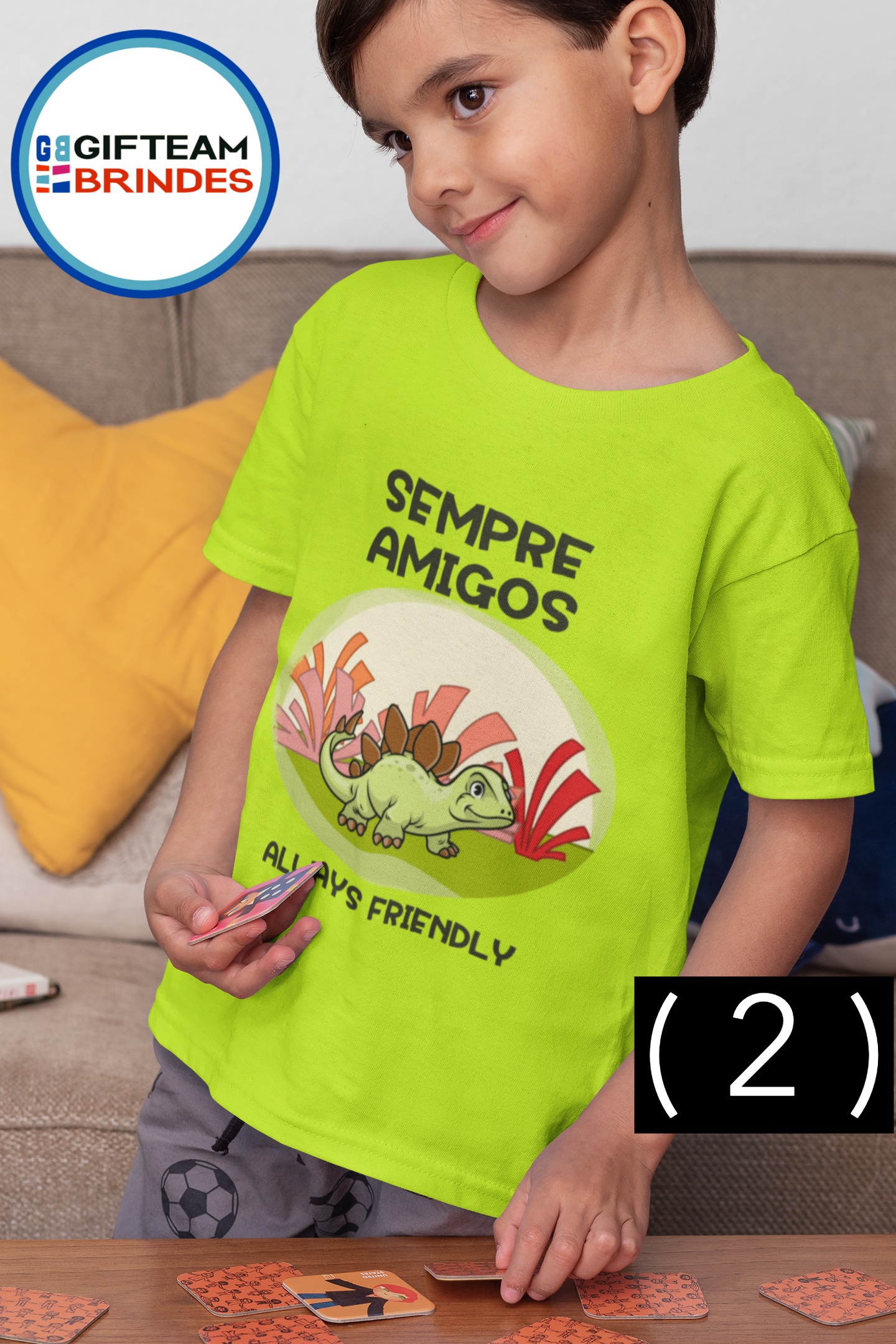 T-SHIRT CRIANÇA 4/6 UNISEXO SEMPRE AMIGOS GTMN