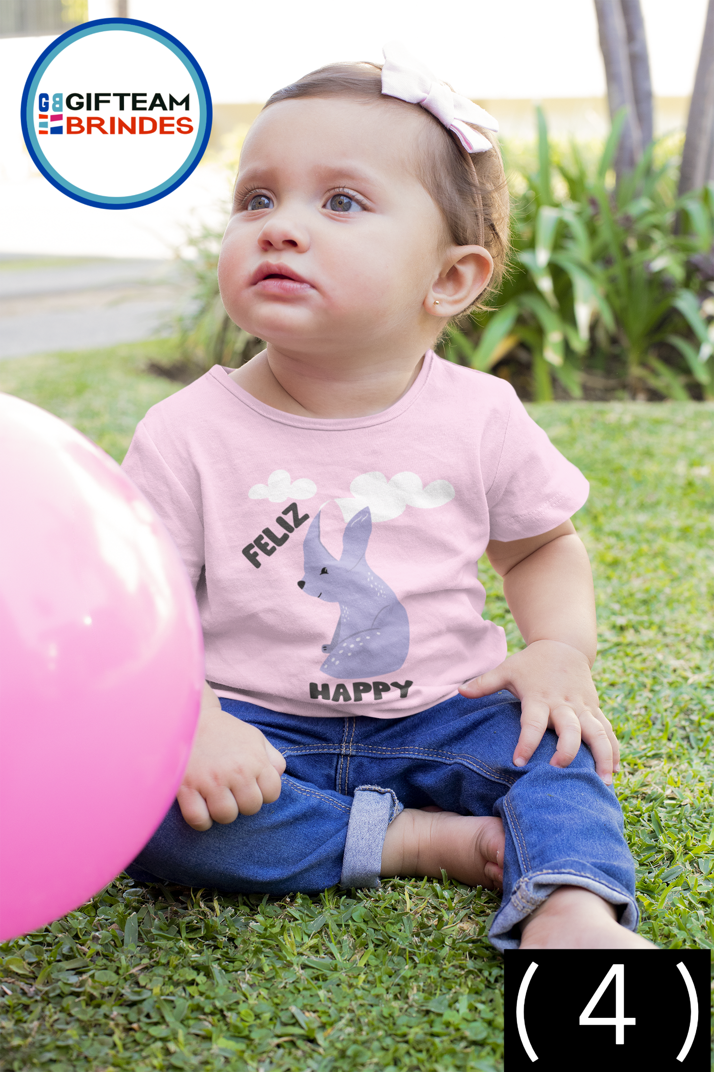 T-SHIRT BÉBÉ  UNISEXO FELIZ COELHO GTMN