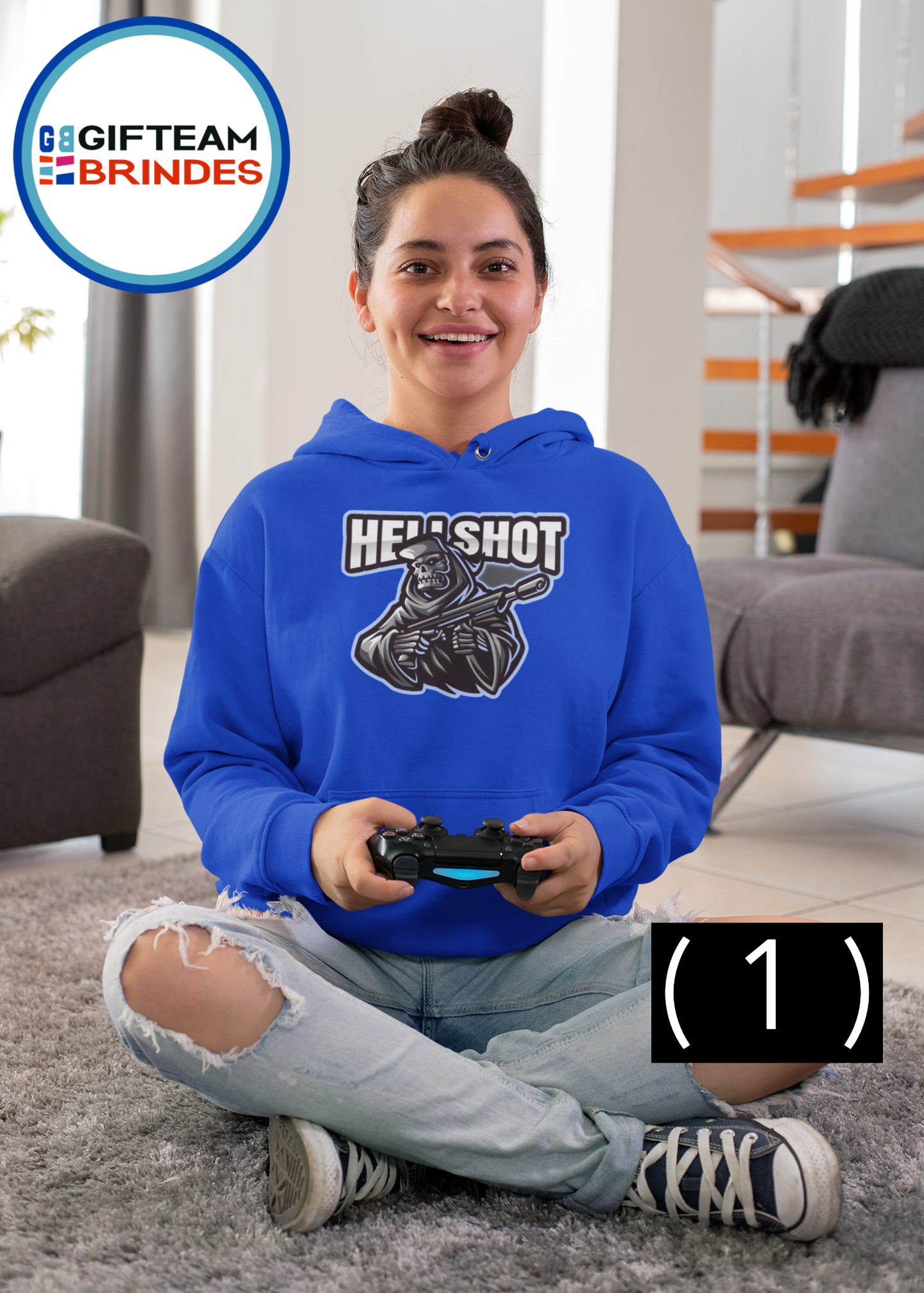 SWEAT SHIRTS CAPUZ SENHORA GAMING HELISHOT  236