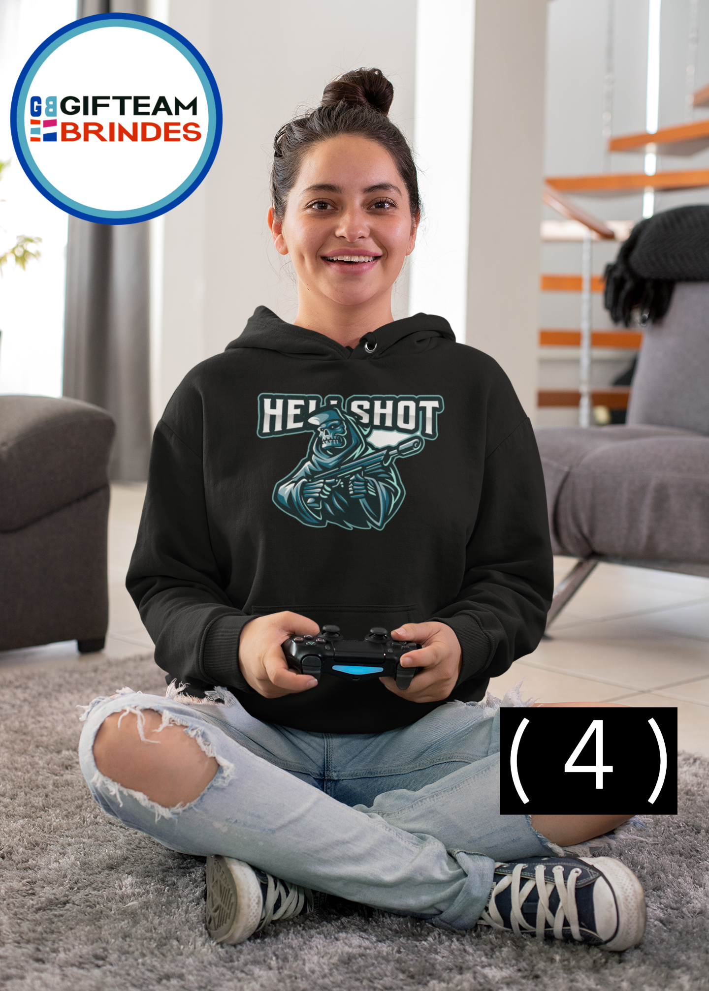 SWEAT SHIRTS CAPUZ SENHORA GAMING HELISHOT  236