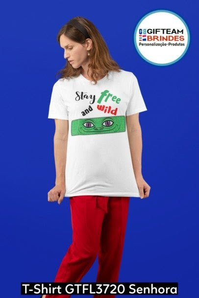 T-SHIRT SENHORA GTFL720 STAY FREE AND WILD