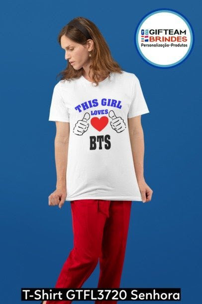 T-SHIRT SENHORA GTFL720 THIS GIRL LOVES BTS