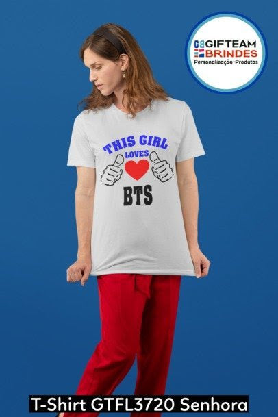 T-SHIRT SENHORA GTFL720 THIS GIRL LOVES BTS