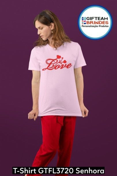 T-SHIRT SENHORA GTFL720 LOVE FLÔR